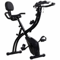 Home Exercise Bike Stationary Workout Cycling w/ LCD Screen Monitor, Black