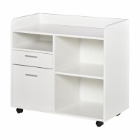Multi-Purpose Home Office Organizer with Adjustable Open Shelf Space & Wheels