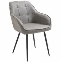 Tube Shaped Dining Chair Accent Seat with Ergonomic Backrest and Armrests
