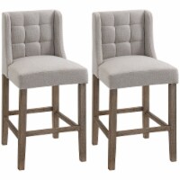 Counter Bar Stools Tufted Upholstered Counter Chairs Set of 2 for Kitchen