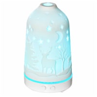 Essential Oil Diffuser Ultrasonic Humidifier w/ LED Lights, 2 Mist Modes, Timer