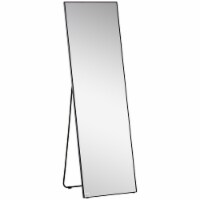 62.5  Freestanding Full Body Bedroom Mirror, Wall Mounted Dressing Mirror Black