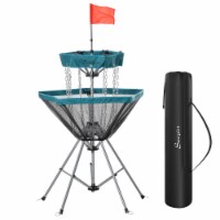 Disc Golf Target w/ High Visibility Chains, Easy Set Up & Storage for Backyard