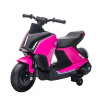 Kids Ride-On Motorcycle Bike Toy Scooter Vehicle w/ 6V Rechargable Battery, Pink
