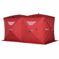 8 Person Ice Fishing Shelter, Waterproof Oxford Fabric Portable Pop-up Ice Tent