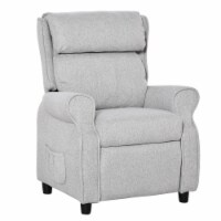 Kids Recliner Adjustable Armchair Sofa, Soft Sponge Cushion Accent Chair, Grey