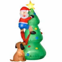 6' Christmas Outdoor Santa Claus & Tree Yard Inflatable LED Holiday Decoration