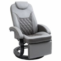 Fake Leather Rocking Living Room Chair with 360 Swivel Rotation & Sponge Cushion