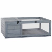 Wooden Reptile Cage with 3 Windows Slide-out Tray for Turtles, Lizards, Snakes