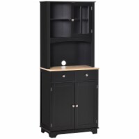 67  Kitchen Sideboard Storage Pantry with Adjustable Shelves & Cable Management
