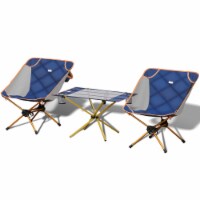 Portable Camping Chair Set with Lightweight Side Table, Padded Camping Chair Set