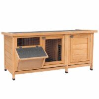 Rabbit Cage with 2 Outside Areas and 1 Main House for Small Animals, Yellow