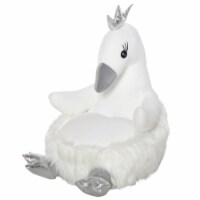 Sofa for Kids Stuffed Cartoon Swan Portable for Toddler 18-36 Months, White