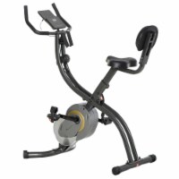 Foldable Exercise Bike with 16 Resistance Levels & Upper Body Exercise Equipment