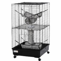 Small Animal Habitat Pet Play House for Ferret w/ Wheels Hammocks Tunnels
