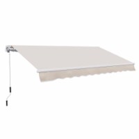 Outside Retractable Canopy Sunlight Cover with UV Ray Protection and Steel Frame