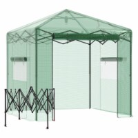 Greenhouse 8' x 6' Popup Hot House, Tropical Plants, Flowers, Vegetables