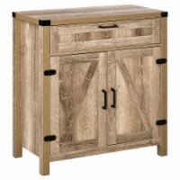 Freestanding Storage Pantry Furniture with Adjustable Shelf for Living Room, Oak