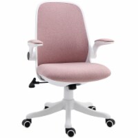 Ergonomic Line Design PC Office Lounger with Adjustable Armrests & Height, Pink