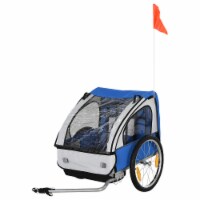 Rolling Children Passenger Trailer w/ 5-Point Harnesses & Comfort Seating Blue