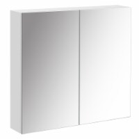 2 Door Floating Restroom Bathroom Vanity Mirror W/3-Tier Storage Shelves 24 x22