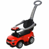 3-In-1 Kid Riding Baby Toy Stroller with Function Safety Bar, Red