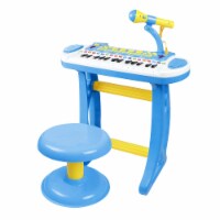 Childrens Toy Organ Keyboard w/ light & 22 Musical Tracks, Blue