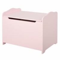 Indoor Childrens Toys & Doll Storage Chest w/ Large Space & Groove Handle Pink