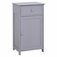 Modern Shower & Lavatory Mulitple Storage Freestanding Unit w/Anti-Topple, Grey