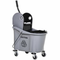 9.5 Gallon/36L Mop Bucket Wringer Cart w/ Down Press Wringer, Wheels, Mop Holder