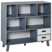 3-Tier Bookcase Chest Open Shelves Cabinet Home Storage Furniture with Drawers