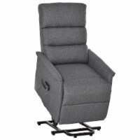 Strong Power Recliner Massing Lounger w/Vibration & Manual Control, Grey