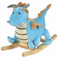 Indoor Children Dinosaur Rocker Horse Chair with Plush Body for 18-36 Months