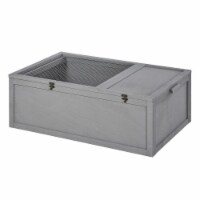 37” L x 25” W x 13” H Wooden Inside/Outside Predator Safe Home for Tortoises
