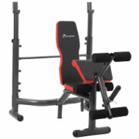 Multi-Function Weight Bench Workout w/ Preacher Curl, Develops Arms, Legs, Core