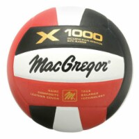 MacGregor MCV1000SB X1000 Indoor & Outdoor Volleyball, Scarlet, White & Black