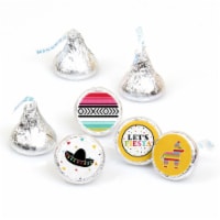 Big Dot of Happiness Let's Fiesta Mexican Fiesta Round Candy Sticker Favors (1 sheet of 108)