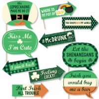 Big Dot of Happiness Funny St. Patrick's Day - Saint Patty's Day Photo Booth Props 10 Pc