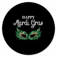 Big Dot of Happiness Mardi Gras - Masquerade Party Circle Sticker Labels - 24 Count