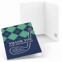Big Dot of Happiness Par-Tee Time - Golf - Birthday or Retirement Party Thank You Cards 8 Ct