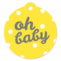Big Dot of Happiness Hello Little One Yellow & Gray Neutral Baby Shower Favor Gift Tags 20 Ct