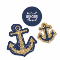 Big Dot of Happiness Last Sail Before the Veil Shaped Nautical Bachelorette Cut-Outs 24 Ct