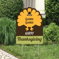 Big Dot of Happiness Happy Turkey Day Thanksgiving Decor Happy Thanksgiving Welcome Yard Sign