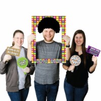 Big Dot of Happiness 70's Disco - 1970s Disco Fever Party Photo Booth Picture Frame & Props