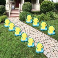 Big Dot of Happiness Ducky Duck - Rubber Ducky Lawn Decor - Outdoor Party Yard Decor - 10 Pc