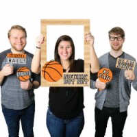 Big Dot of Happiness Nothin' but Net Basketball - Birthday Photo Booth Picture Frame & Props