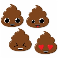 Big Dot of Happiness Party 'Til You're Pooped - DIY Shaped Poop Emoji Party Cut-Outs - 24 Ct