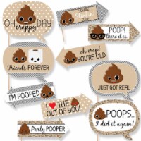 Big Dot of Happiness Funny Party 'Til You're Pooped Poop Emoji Party Photo Booth Props 10 Pc