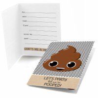 Big Dot of Happiness Party 'Til You're Pooped - Fill In Poop Emoji Party Invitations 8 Ct