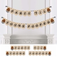 Big Dot of Happiness Party 'Til You're Pooped - Poop Emoji Party Bunting Banner - Party Decor